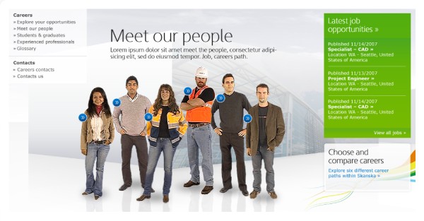Career page for Skanska
