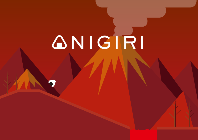 Volcano lava concept